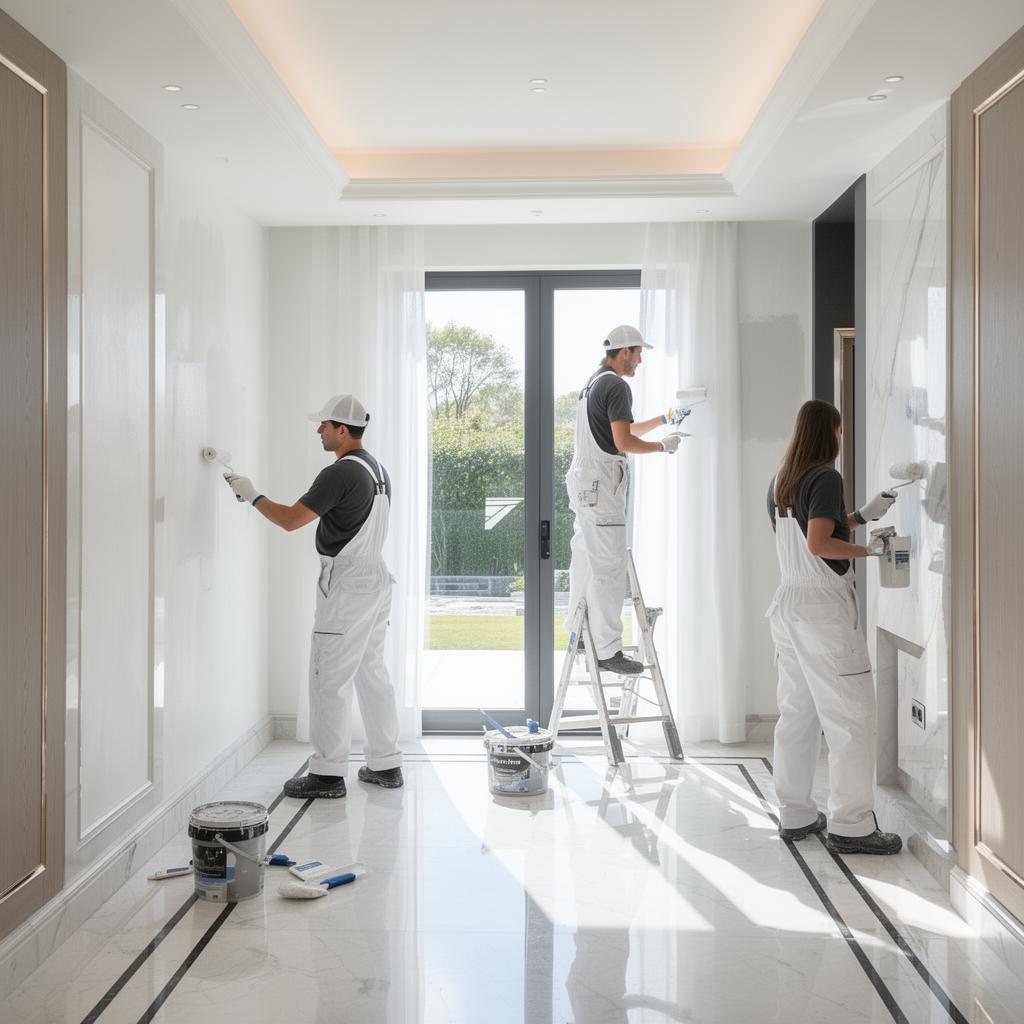 Our painting team at work